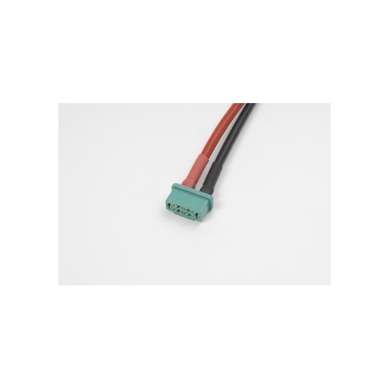 MPX gold connector, Male, silicon wire 14AWG, 10cm (1pc)