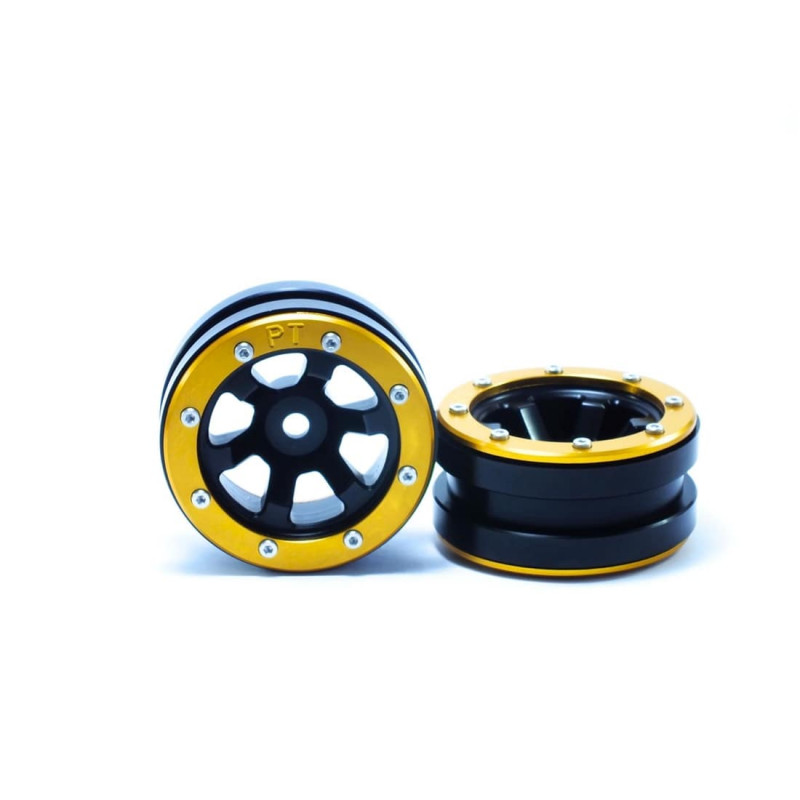 Beadlock Wheels PT- Claw Black/Gold 1.9