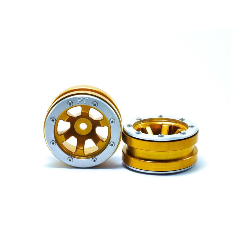 Beadlock Wheels PT- Claw Gold/Silver 1.9