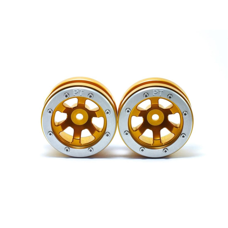 Beadlock Wheels PT- Claw Gold/Silver 1.9