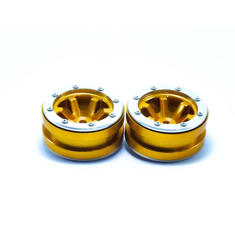 Beadlock Wheels PT- Claw Gold/Silver 1.9