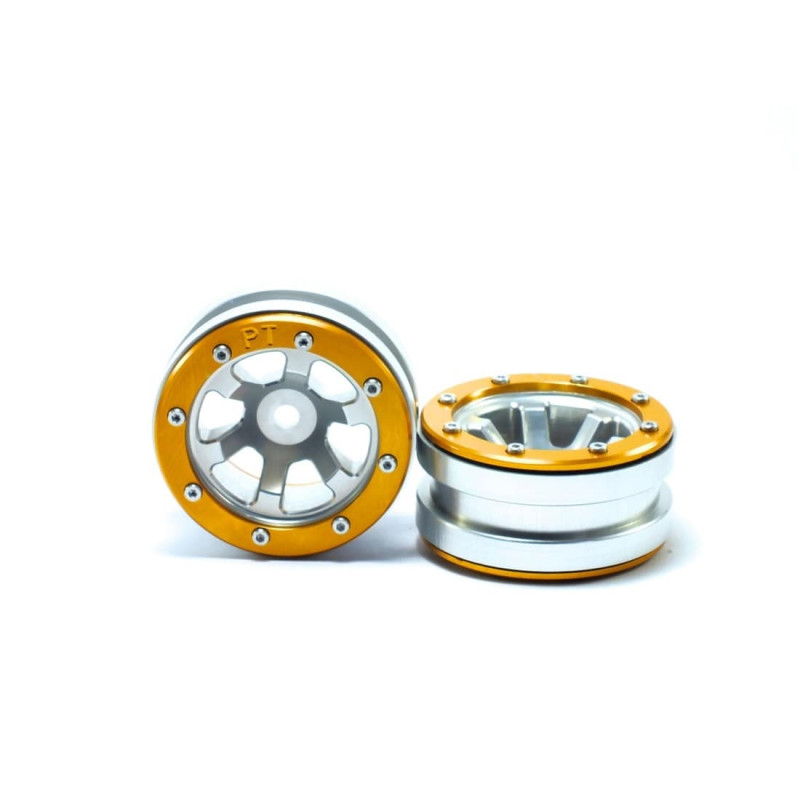 Beadlock Wheels PT- Claw Silver/Gold 1.9