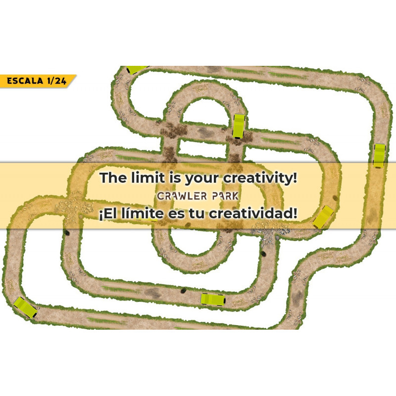 3x Gravel bend for 1/24 RC Crawler park circuit