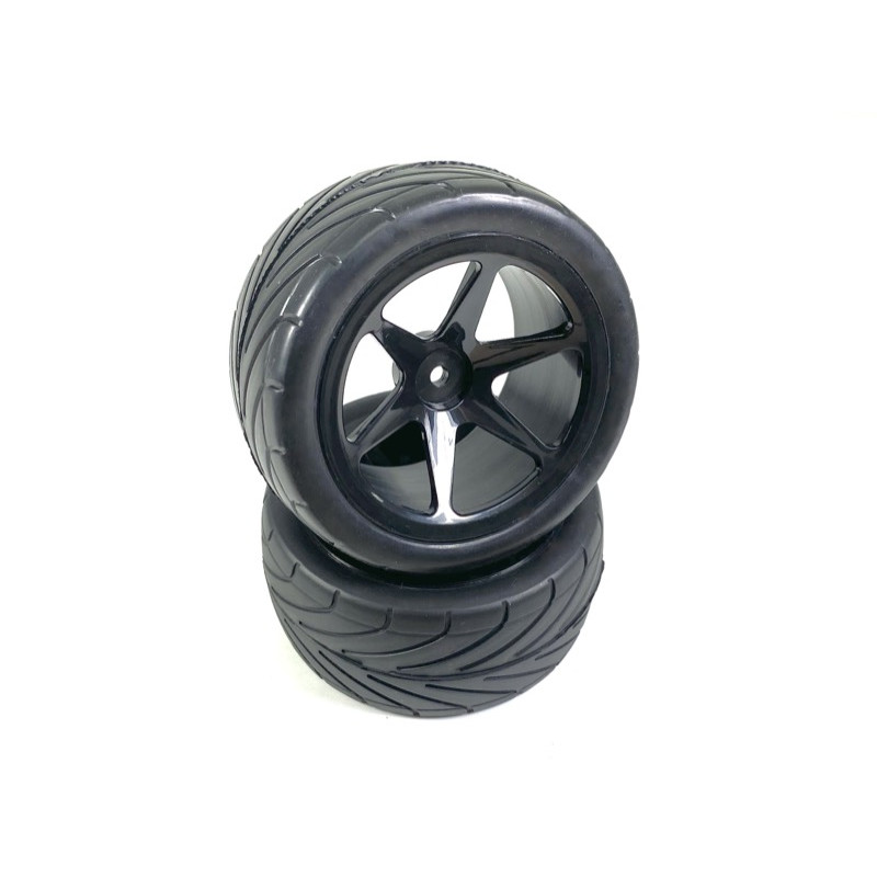 1:10 Buggy Wheel Set "6 Spoke/Street" rear black (2)