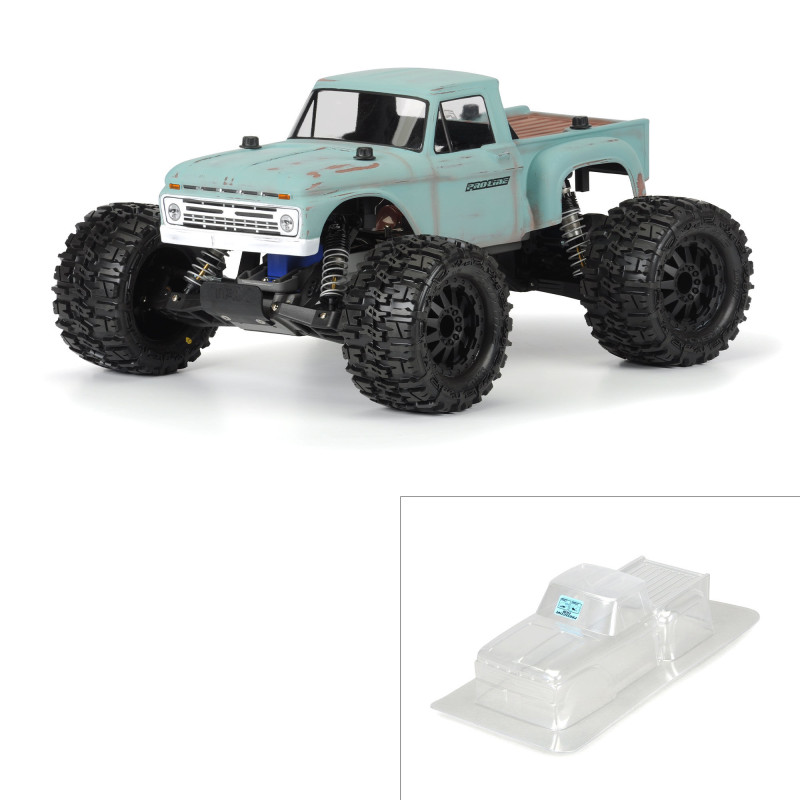 1-10 1966 Ford F-100 Clear Body: Stampede