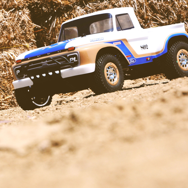 1-10 1966 Ford F-100 Clear Body: Short Course