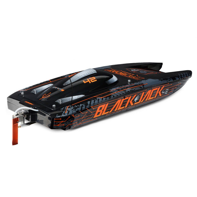 Blackjack 42" 8S Brushless Catamaran RTR: Black-Orange