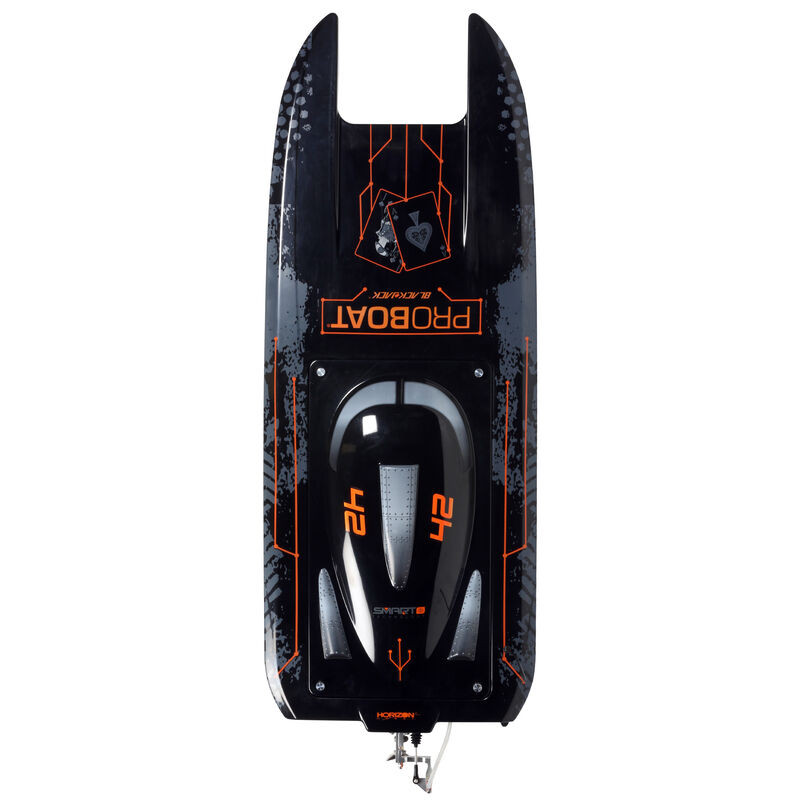 Blackjack 42" 8S Brushless Catamaran RTR: Black-Orange