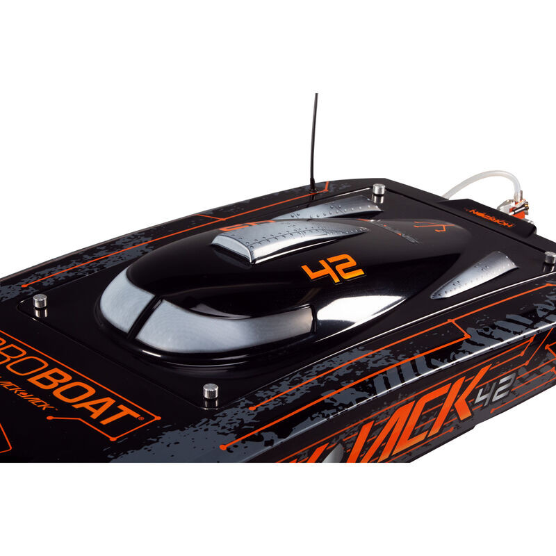 Blackjack 42" 8S Brushless Catamaran RTR: Black-Orange