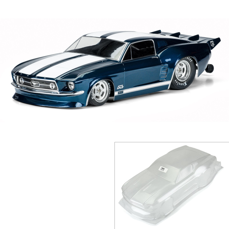 1-10 1967 Ford Mustang Clear Body: Drag Car