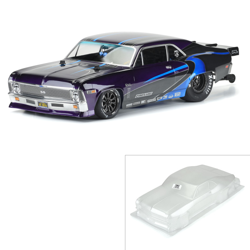 1-10 1969 Chevrolet Nova Clear Body: Drag Car