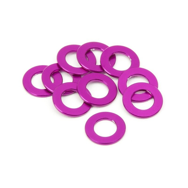ALUMINIUM WASHER 3 X 6 X 0.5MM (PURPLE/10 PCS)