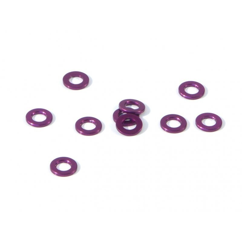ALUMINIUM WASHER 3 X 6 X 0.75MM (PURPLE/10 PCS)