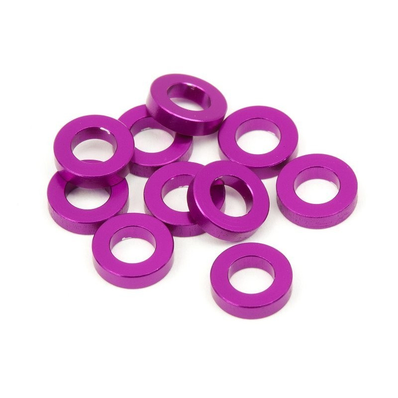 ALUMINIUM WASHER 3 X 6 X 1.5 MM (PURPLE/10 PCS)