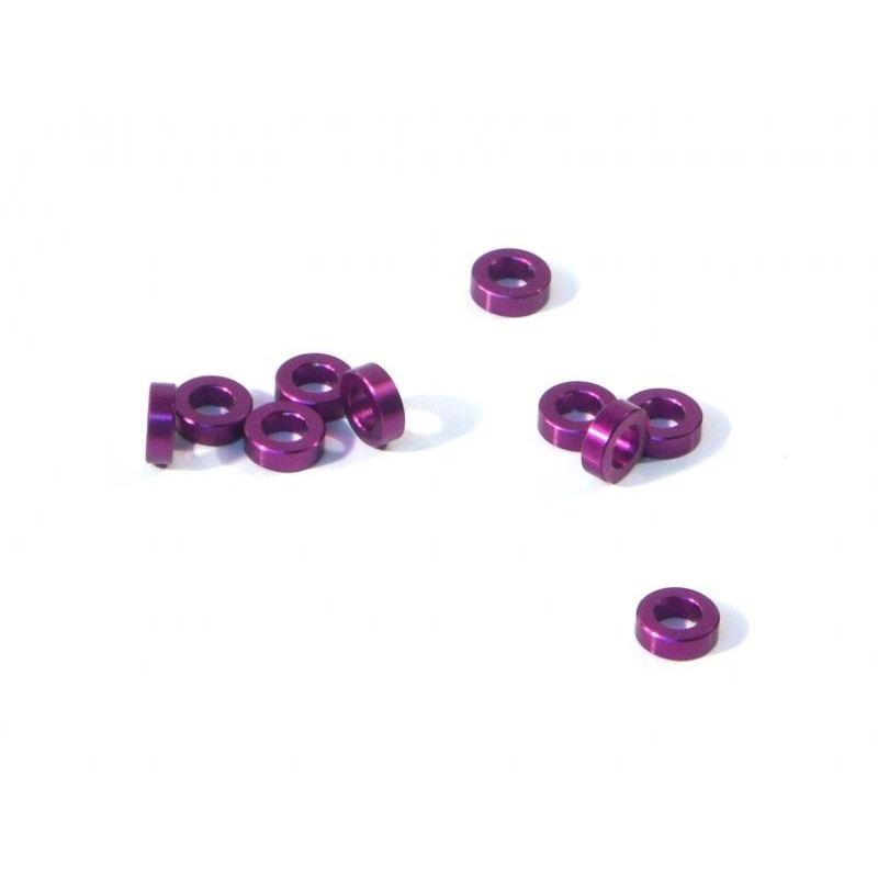 ALUMINIUM WASHER 3 X 6 X 2.0MM (PURPLE/10 PCS)