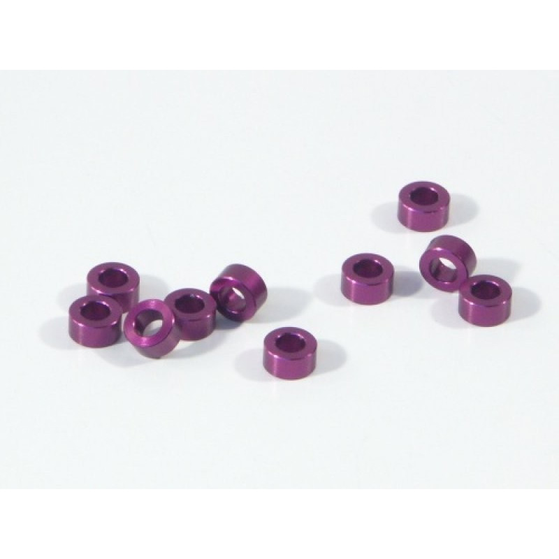 ALUMINIUM WASHER 3 X 6 X 3.0MM (PURPLE/10 PCS)