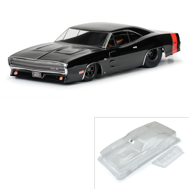 1-10 1970 Dodge Charger Clear Body: Drag Car