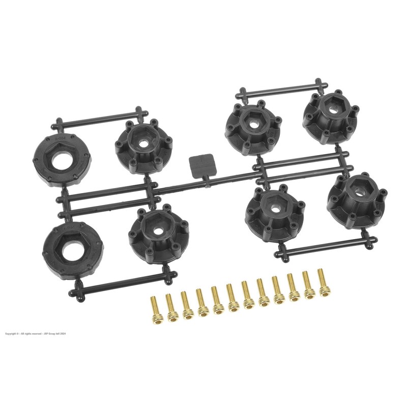 1-10 SC REMOVABLE HEX 12 14 17mm & 12pcs M3x10 - Set for 2 wheels