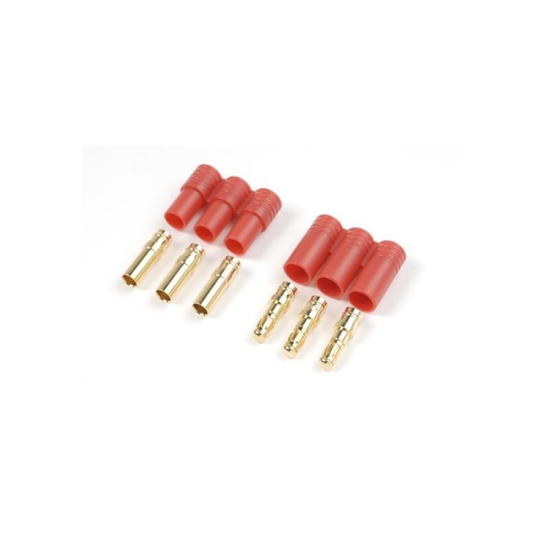 3.5mm Gold connector (3pins), Male + Female (1set)