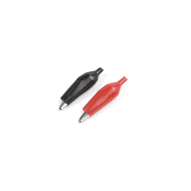Alligator clip small, Red & Black (1set)