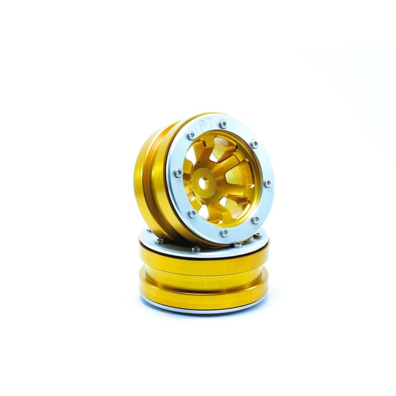 Beadlock Wheels PT- Claw Gold/Silver 1.9