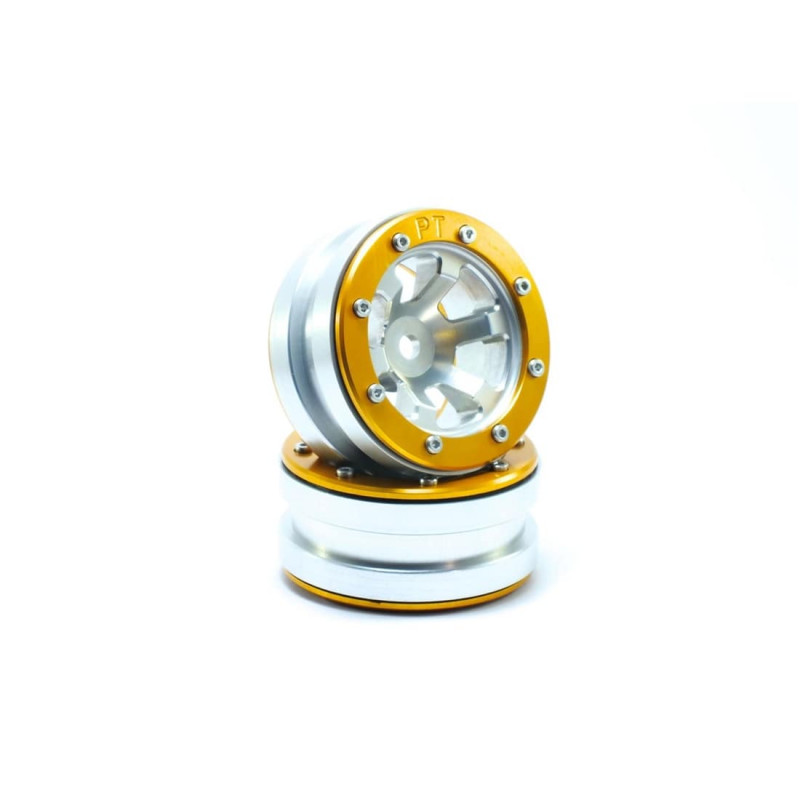 Beadlock Wheels PT- Claw Silver/Gold 1.9