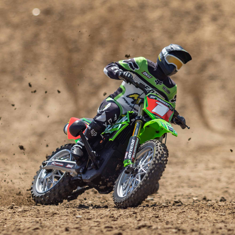 1-4 Promoto-MX Pro Circuit 2S RTR Brushless Motorcycle (Battery and Charger Included) Green