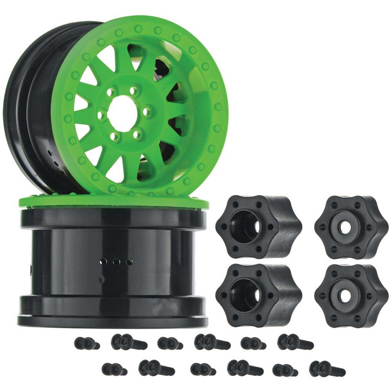 1-10 Method IFD 2.2 Beadlock Wheels 12mm Hex Green (2)