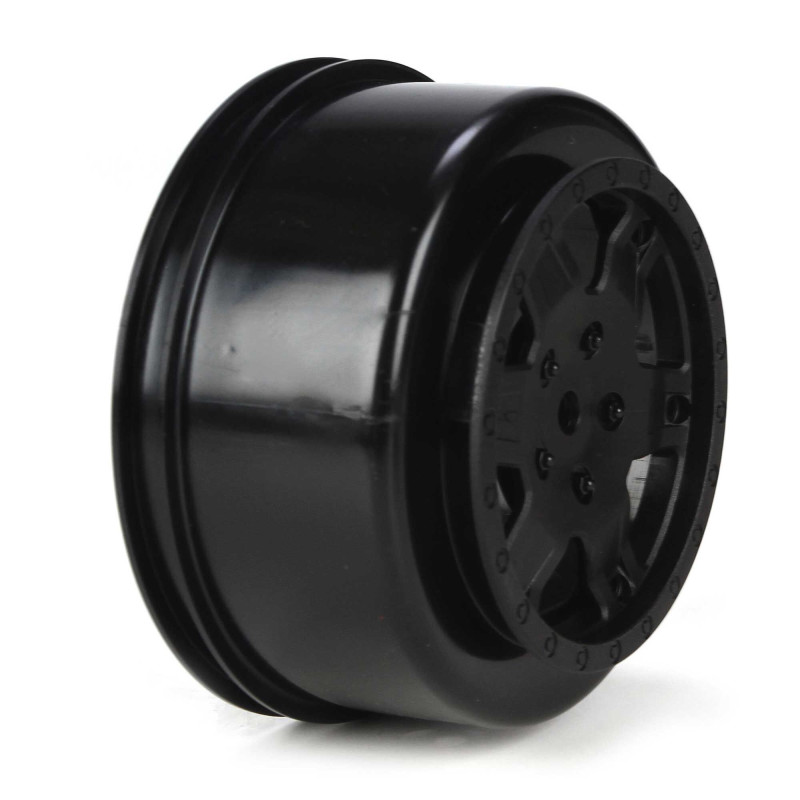 1-10 Front-Rear SCT 2.2-3.0 Wheels 12mm Hex Black (2): 22 SCT