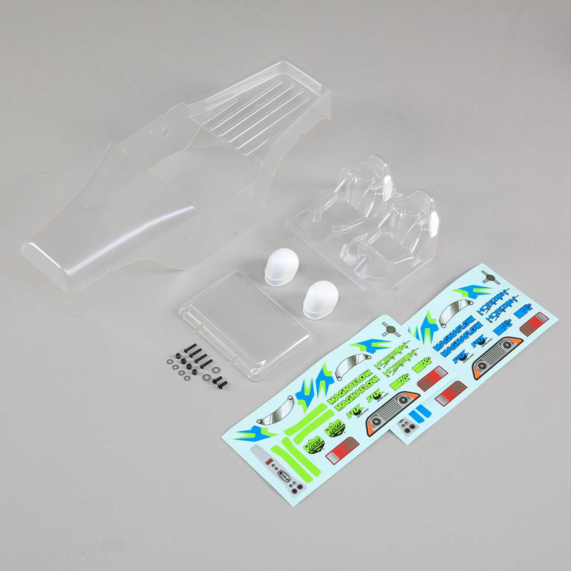 1-10 Clear Body Set with Driver Insert: Night Crawler SE