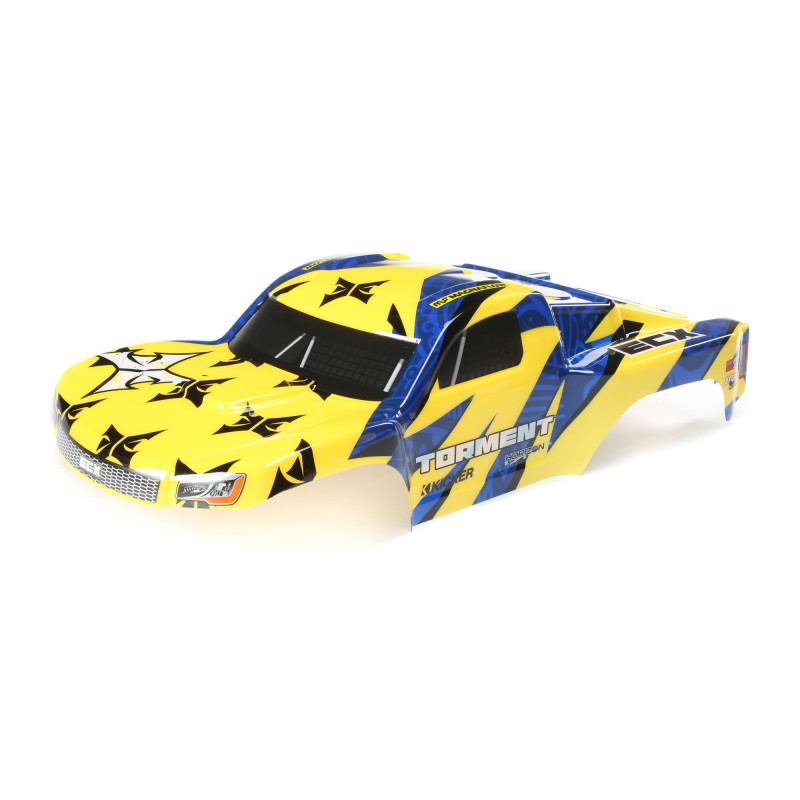1-10 Painted Body Yellow-Blue: 1-10 2WD Torment
